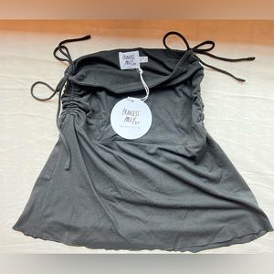 Charlotte Ruched Mini Skirt Black